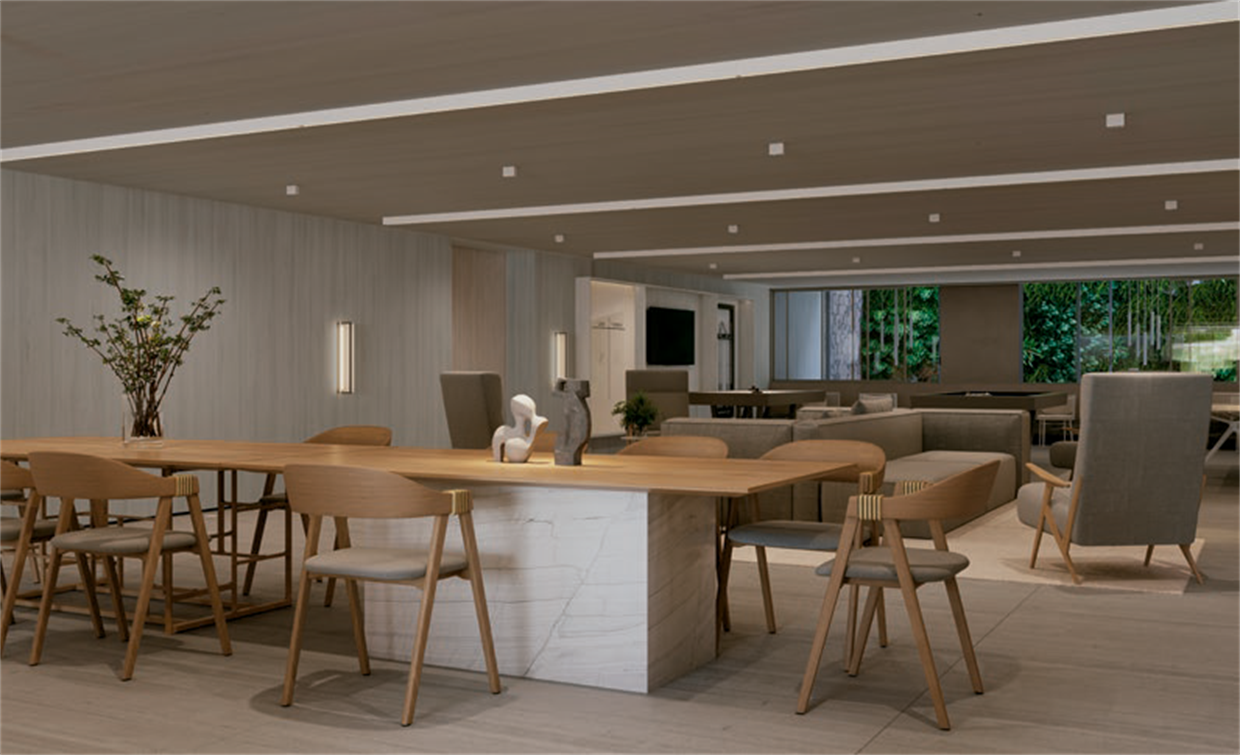 Lounge e área de convivência do IPA Ipanema